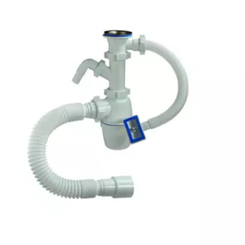Сифон Орио 1 1/2х40 с отводом для стиральной машины