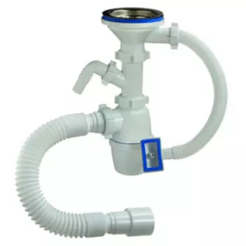 Сифон Орио для ванны с переливом (полуавтомат)