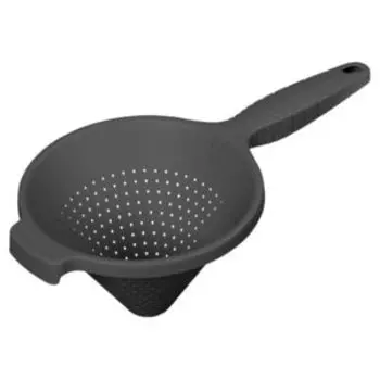 Сито-дуршлаг, 15 см, пластик, темно-серый