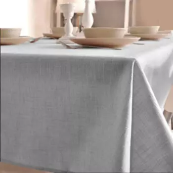Скатерть, 180х150 см, тефлон, 100% п/э, серый