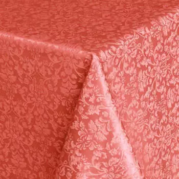 скатерть 220х150 см, цвет коралловый, 88% пэ,12% хлопок, тефлон