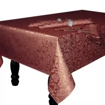 скатерть 220х150 см, цвет шоколад, 88% пэ,12% хлопок, тефлон