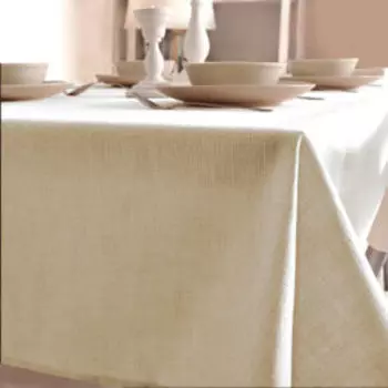 Скатерть, 220х150 см, тефлон, 100% п/э, натуральный