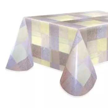 Скатерть Бежевые квадраты, с бейкой, 130х200 см