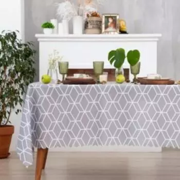Скатерть Доляна Hexagon, 145х110 см, полиэстер