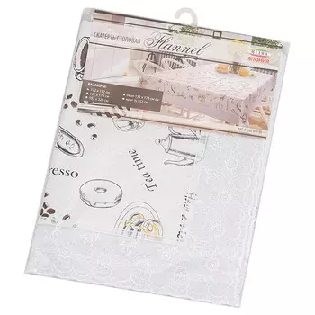 Скатерть F-288 WH/BE, 122х152 см, ПВХ