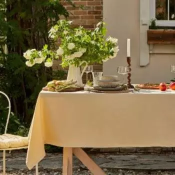Скатерть Этель Home, 146х180 см, хлопок, саржа 250 гр/м2, молочный