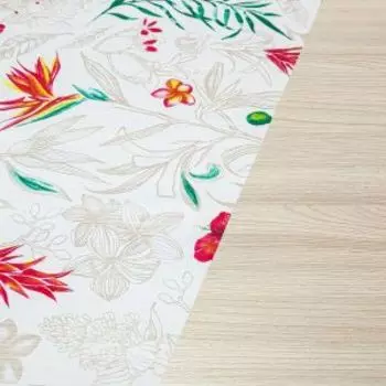 скатерть мерная ПВХ Ажурная Гибискус 1,32х25м