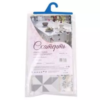 Скатерть Мозаика синяя, 135х110 см, с бейкой