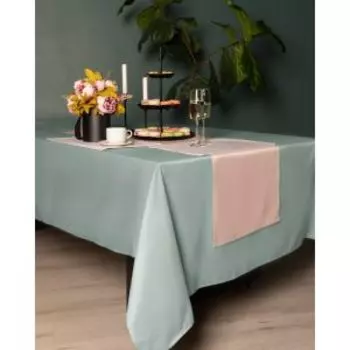 скатерть SOFI DE MARKO Серенити, олива, 140х180см, 70% хлопок 30% полиэстер