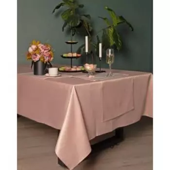 скатерть SOFI DE MARKO Серенити, пепел.роза, 140х180см, 70% хлопок 30% полиэстер