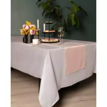 скатерть SOFI DE MARKO Серенити, пудра, 150х220см, 70% хлопок 30% полиэстер