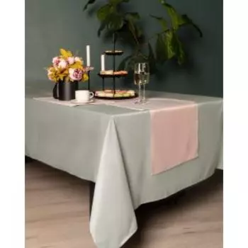 скатерть SOFI DE MARKO Серенити, св серая, 150х220см, 70% хлопок 30% полиэстер