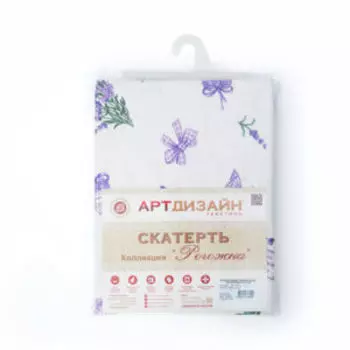 Скатерть столовая Арт Дизайн Сиреневая дымка, 145х180 см, хлопок
