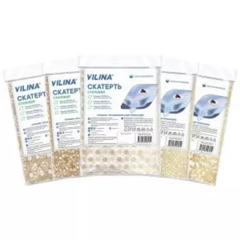 Скатерть столовая Vilina Ар-деко, 132х160 см, ПВХ, золотой, в ассортименте