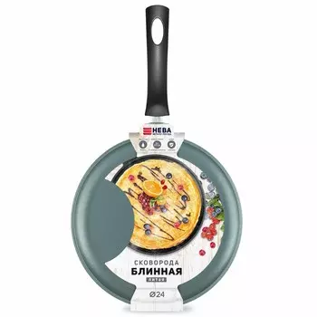 Сковорода блинная Mint, 24 см, а/п покрытие, литой алюминий