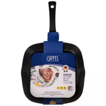 Сковорода-гриль Gipfel Denver, 28х28 см, алюминий, а/п, индукция