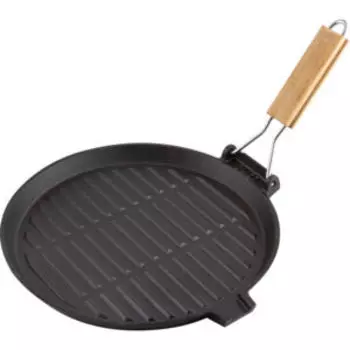 Сковорода-гриль Padella с деревянной складной ручкой, 26 см, чугун