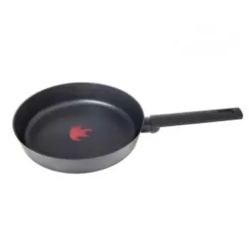 Сковорода Home Queen Red Hot, 28 см, а/п покрытие, индукция, индикатор нагрева, кованый алюминий, бакелитовая ручка, черный