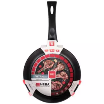 Сковорода НМП Особенная, 22 см, а/п покрытие Титан, литой алюминий