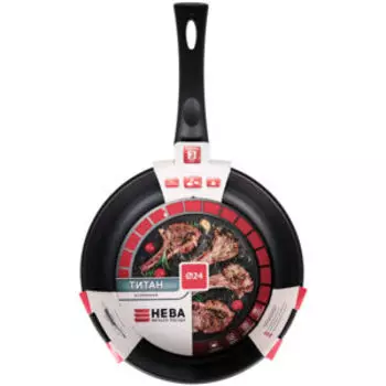 Сковорода НМП Особенная, 24 см, а/п покрытие Титан, литой алюминий