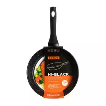 Сковорода Scovo Hi-Black, 24 см, штампованный алюминий