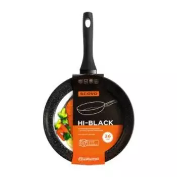 Сковорода Scovo Hi-Black, 26 см, штампованный алюминий