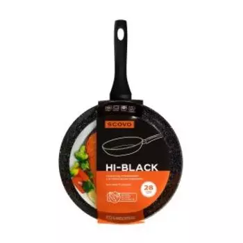 Сковорода Scovo Hi-Black, 28 см, штампованный алюминий