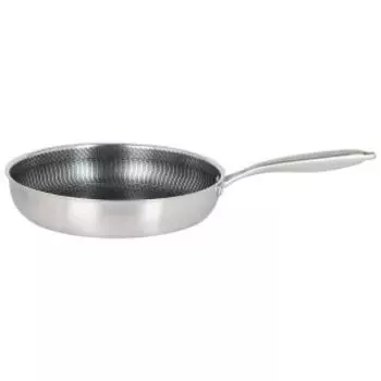 Сковорода трехслойная Домовой Pattern Steel, 30 см, нерж. сталь, индукция