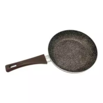 Сковорода Vari Меркурий, 26 см, высокая, индукция, кованый алюминий, ручка soft touch, черный мрамор