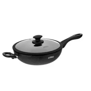 Сковорода-вок с крышкой Esprado Rustica, 28 см, а/п покрытие, индукция