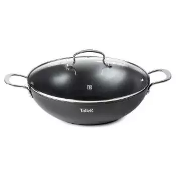 Сковорода-вок Taller Итан с крышкой, 30 см, кованый алюминий