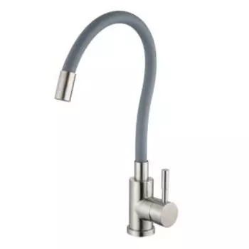 Смеситель для кухни Balear с гибким изливом, нерж. сталь, серый излив