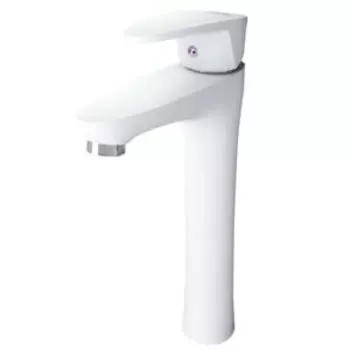 Смеситель для раковины Alpha, высокий, белый