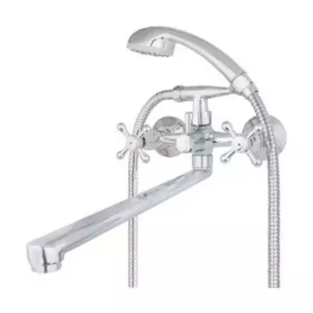 Смеситель для ванны Mix&Fix Soffron, двуручный, с L-изливом