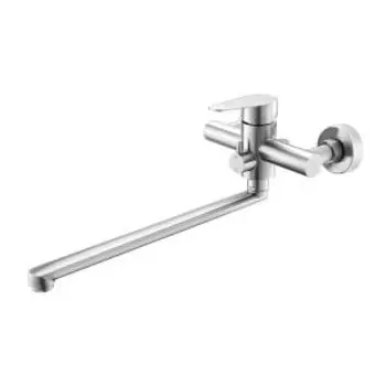 Смеситель для ванны Olisan Steel с длинным изливом, нерж. сталь