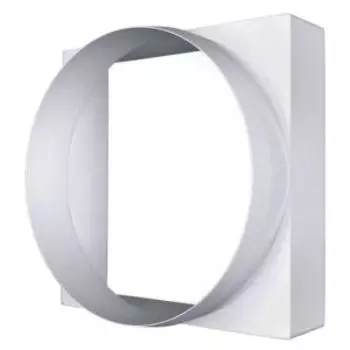 Соединитель с круглым воздуховодом, 90х90 мм, пластик