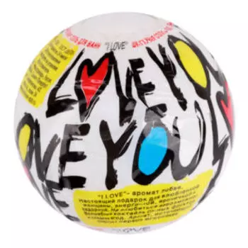 соль для ванн SOLLINE I Love шипучая, шар, 130г