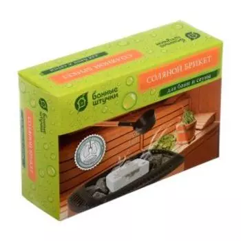 Соляной брикет Банные штучки для бани и сауны, 1.3 кг