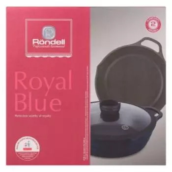 Сотейник с крышкой Rondell Royal Blue, 28 см, литой алюминий