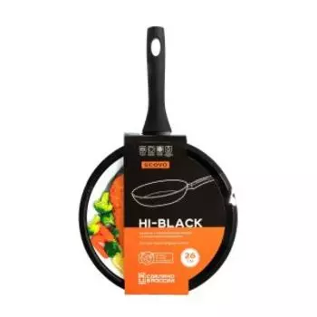 Сотейник с крышкой Scovo Hi-Black, 26 см, штампованный алюминий