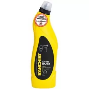 Средство чистящее для сантехники Sanchist Антиналет, гель, 750 мл