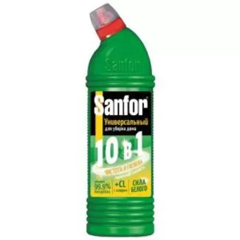 Средство чистящее Sanfor 10 в 1 Лимонная свежесть, 750 мл, универсальное