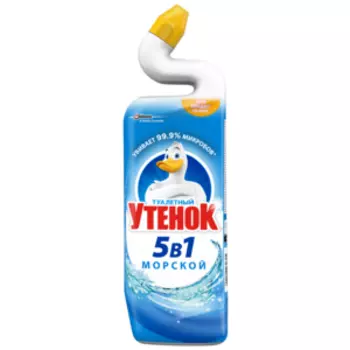 Средство чистящее Туалетный Утенок для туалета, 5 в 1, Морской, 900 мл