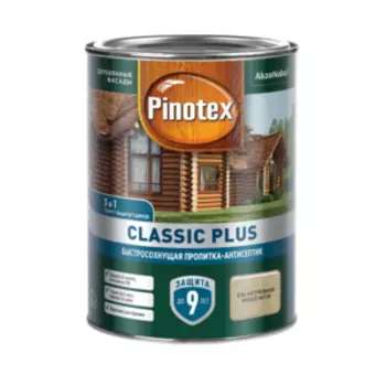 Средство деревозащитное Pinotex Classic Plus, ель натуральная, 0.9 л