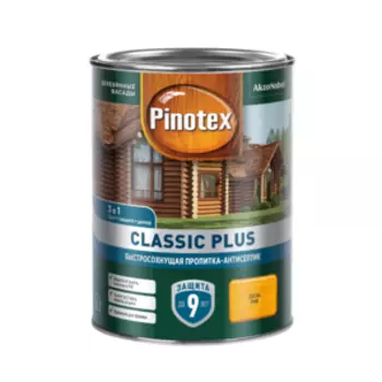 Средство деревозащитное Pinotex Classic Plus, сосна, 0.9 л