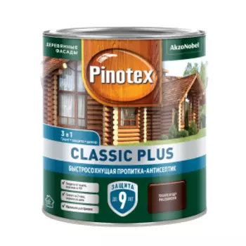 Средство деревозащитное Pinotex Classic Plus, скандинавский серый, 2.5 л