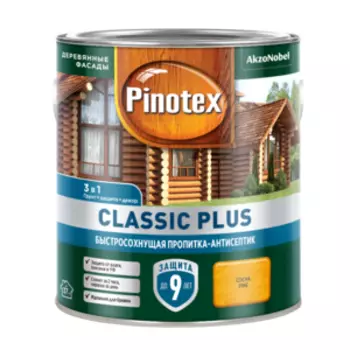 Средство деревозащитное Pinotex Classic Plus, сосна, 2.5 л