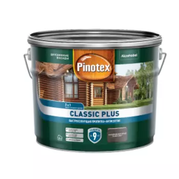 Средство деревозащитное PINOTEX Classic Plus, 9л, скандинавский серый