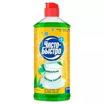 Средство для мытья посуды Чисто-Быстро Алоэ и мята, 500 мл